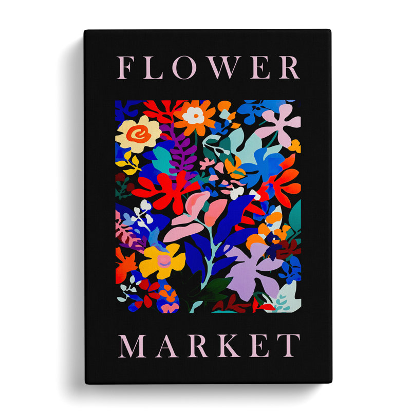 XMKTMKT-132 Black Collection Flower Market Exhibition No.4 - Wrapped Canvas Print