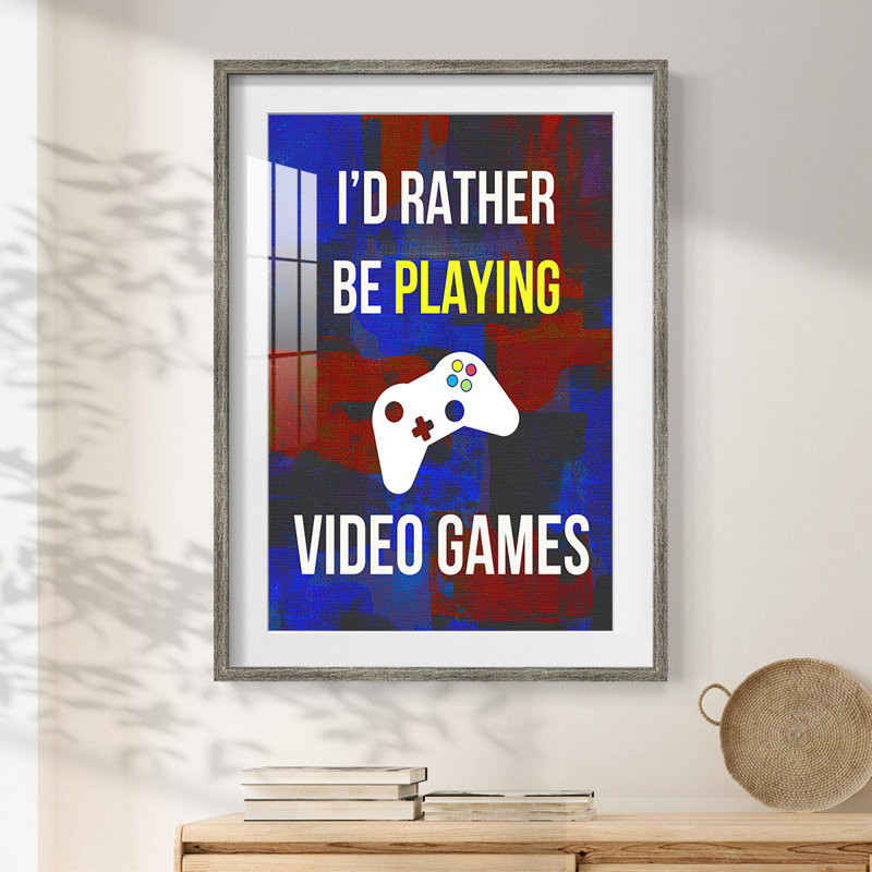 «Gamer at Play III», impression encadrée, H 25,5 po x l 17,5 po, Vieilli