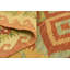 Tapis de la surface en laine rouge/beige 4 pi x 5 pi 9 po one-of-kind-noué la main Elland