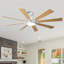 Ventilateur de plafond à DEL à intensité variable de 72 po avec 3 lumières DEL CCT, moteur CC réversible à 6 vitesses, minuterie, télécommande et contrôle des applications VacZon-231138381