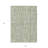 3' X 5' Green And Ivory Striped Washable Indoor Outdoor Area Rug