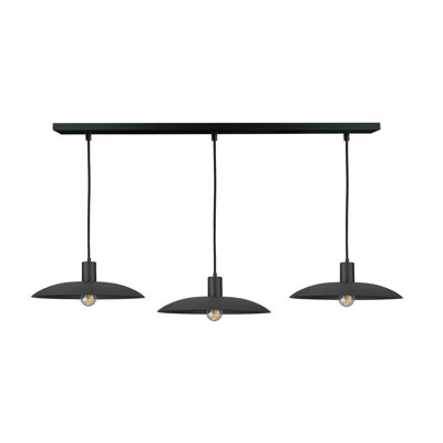 3 - Light Matte Black Dome Pendant