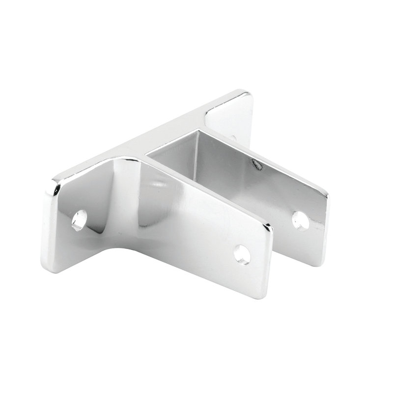Chrome Plated Zinc Alloy Two Ear Wall Bracket for 1 Inch Panels