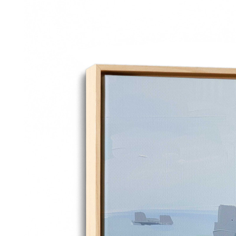 Coastal Village Glow II, H 31 po x l 21 po, Érable américain, Toile avec cadre