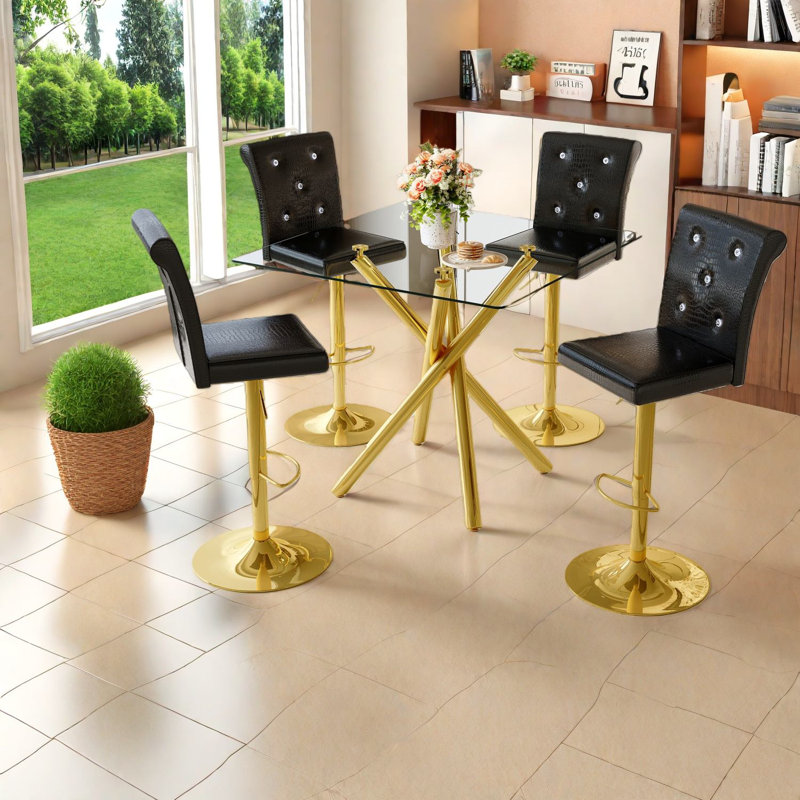 Ensemble de bar moderne et compact avec tabourets réglables pour la maison