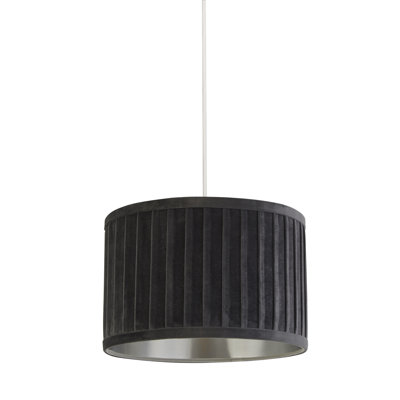 Faux Velvet Drum Pendant Shade ( Uno )