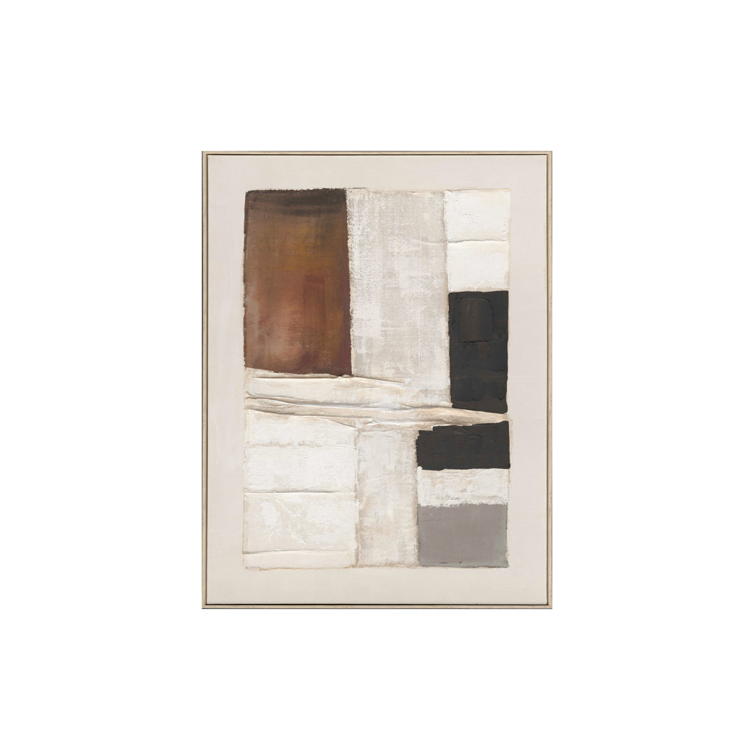 ABSTRACT 100% HAND PAINTED CANVA 90x5x120 CM - Floater Frame Painting on Canvas