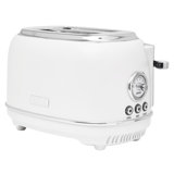 HADEN Chelsea 2 Slice Toaster Wide Slot with Removable Crumb Tray and Control Settings Chrome