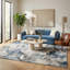 Tapis intérieur / extérieur en mosaïque de pierre bleue / beige 5 pi x 8 pi (5 pi 3 po x 7 pi 7 po) de Joni-1339693633