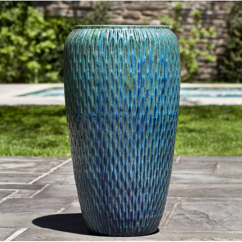 Talavera Handmade Planter, Weathered Copper