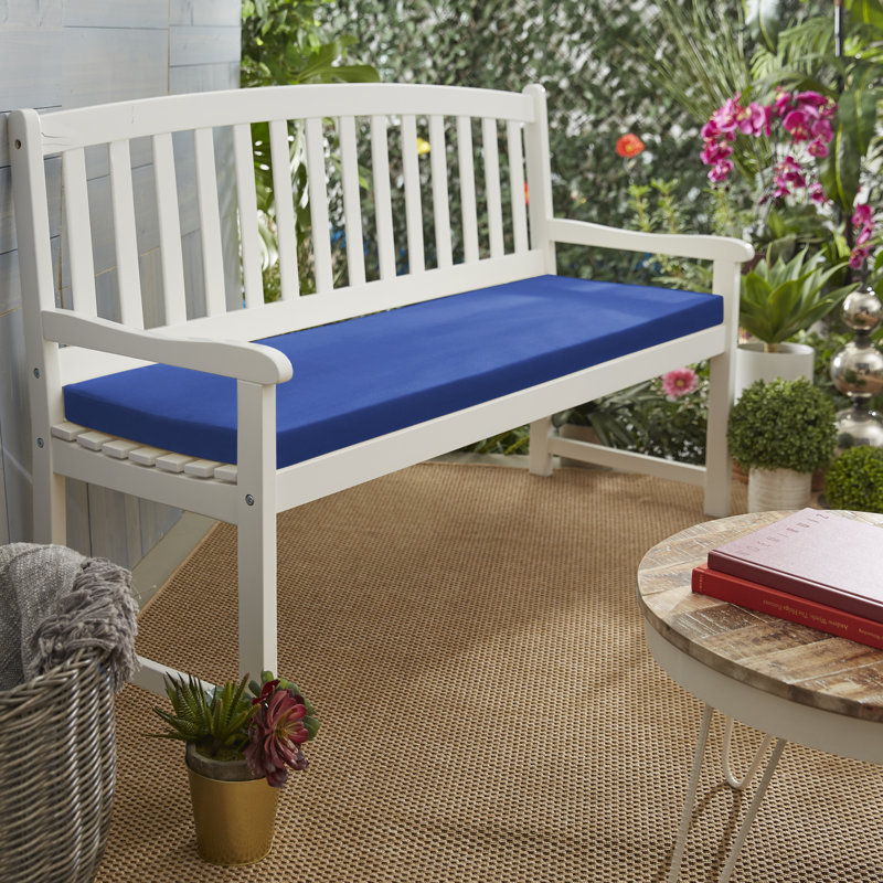 Coussin de siège d'extérieur Sunbrella, H 3 po x l 60 po x P 19 po, Sunbrella bleu sarcelle