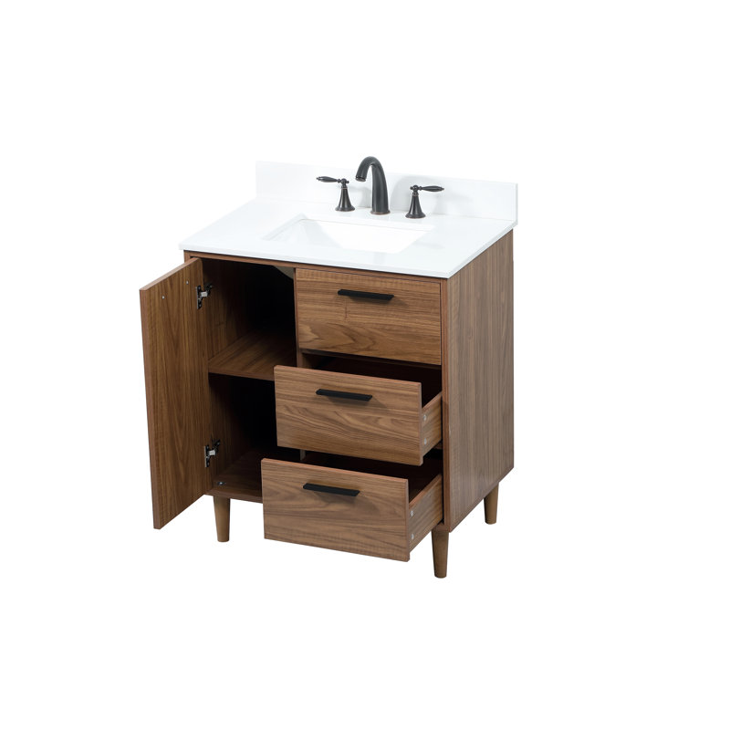 Ensemble de meuble-lavabo simple 30 po Baldwin, Noyer brun