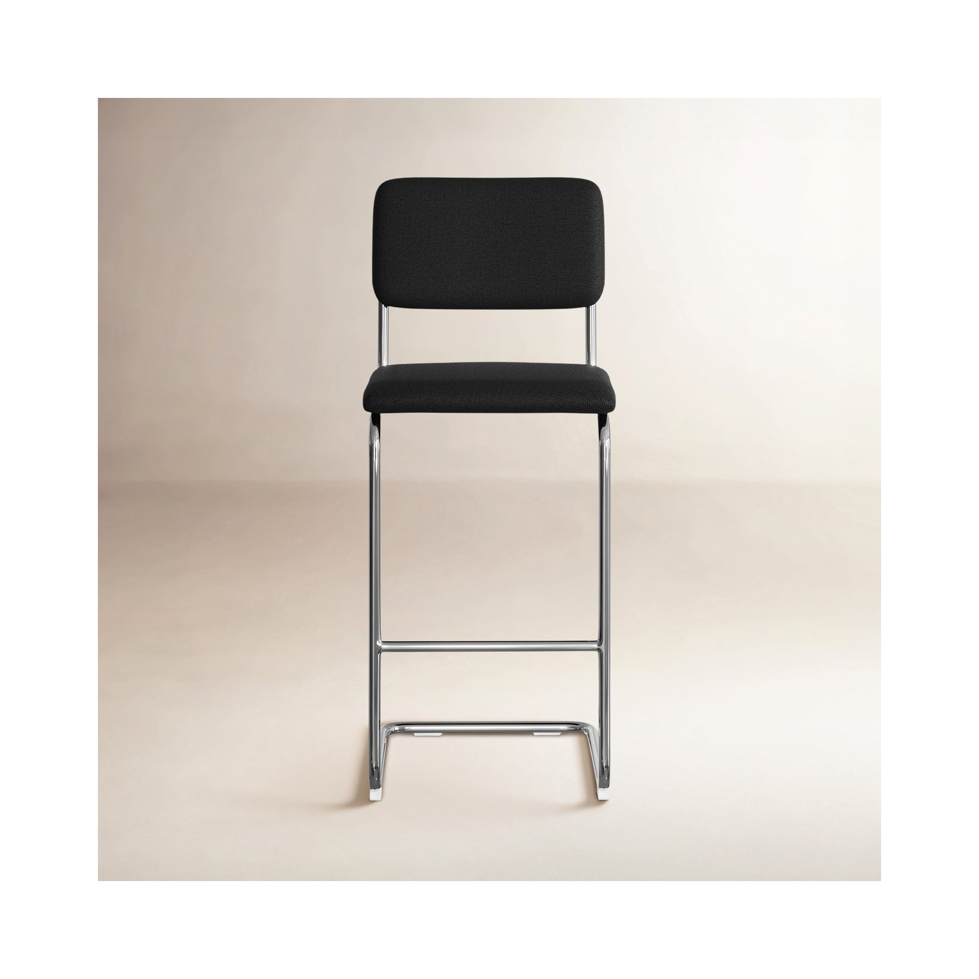 Walsh Linen Bar & Counter Stool, Black, Counter Stool (24” Seat Height)