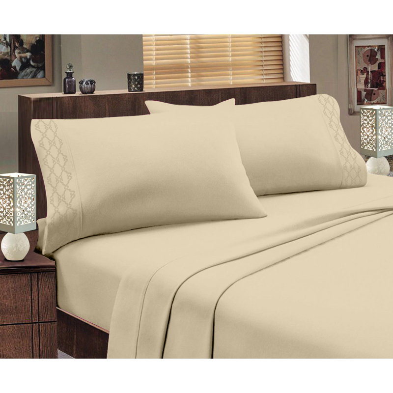 Microfiber Solid Colour Sheet Set, Taupe, Queen