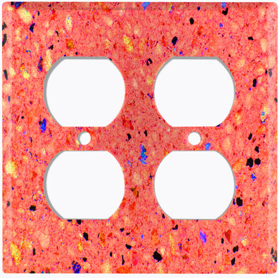 Patterned 2 - Gang Duplex Outlet Standard Wall Plate