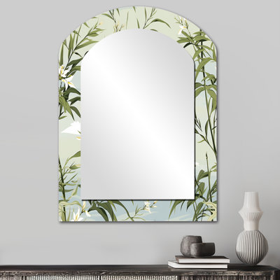 Motif de bambou tropical tropical - miroir mural unique arche tropicale