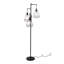 160cm Polished Torchiere Floor Lamp with USB and Outlet