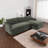 Alameda 109" W Velvet L-Shaped Sectional-1904097380-1904097379