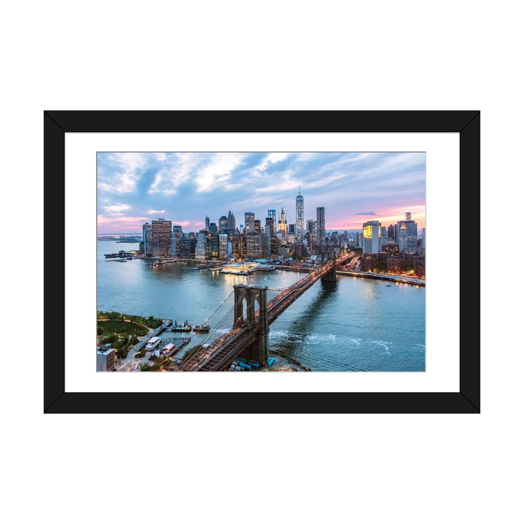 Brooklyn Bridge and Lower Manhattan Skyline, New York City, New York, USA by Matteo Colombo - Photograph Print The Twillery Co.® 
