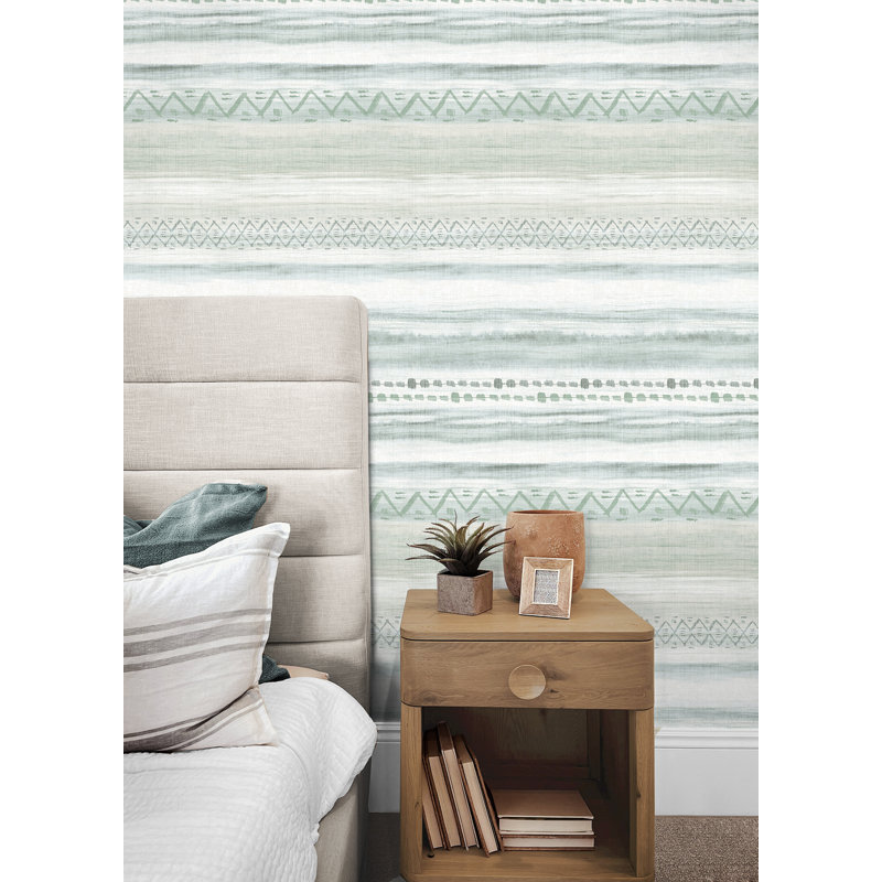 Kaicee Abstract Roll, Dusty Blue/Fern