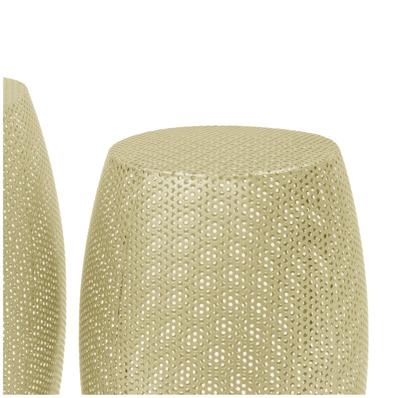 Round Metal Hollow Side Table Set