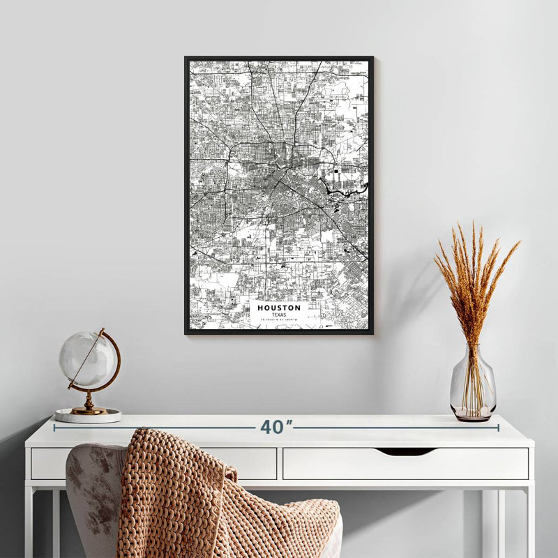 White Houston Texas Vanzant, Floating Frame Black, 17" x 25"
