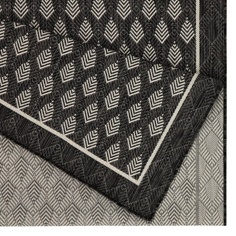 7 Ft. 10 In. X 3 Area Rug, Sunshine Collection, Anthracite - Polypropylene, Stain For Indoor & Outdoor Polypropylene 7Ft. 10In. 10Ft. 3In., Weather , All Areas