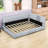 Corduroy Upholstered Platform Bed with Slats-1551464417-1551464423