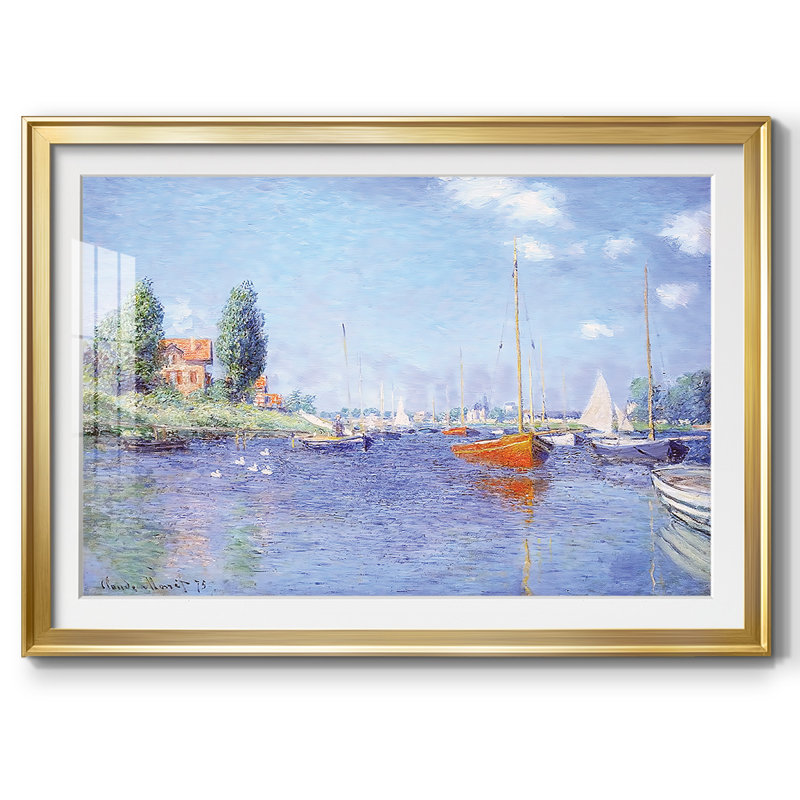 Argenteuil. Yacht, 1875 03, Or, H 15 po x l 21 po x P 1,5 po