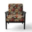 Fauteuil d'appoint rembourré bohème et éclectique Renaissance Garden Botanical Motif III