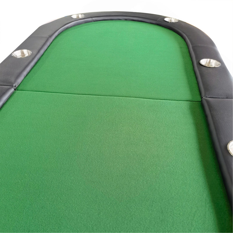 Table de poker pliable INO Design 73 po avec porte-gobelets, Vert
