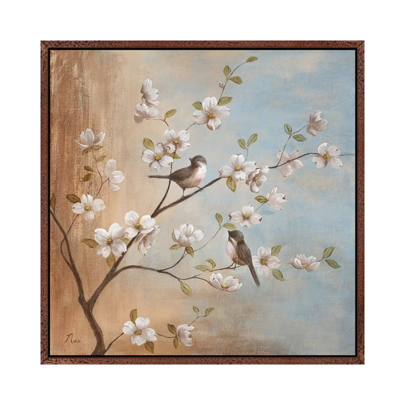 Sweet Song I by Nan - Painting on Canvas, Classic Brown Wood Framed, 45.72 cm H x 45.72 cm W