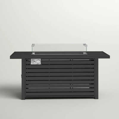 24" Steel Propane Fire Pit Table With Cover - Create A Warm And Inviting Outdoor Setting. Construction, Neutral Tone. Slatted Base For Airy Ambiance. Fireplace Lid, Cover, Lava Rocks, Glass Beads.