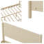 Lit plateforme en bois avec tête de lit - Structure de lit minimaliste avec 10 lattes en bois, sans sommier, fabrication en bois de pin massif et en panneau de fibres à densité moyenne (capacité de 500 lb)-49035382-49035383