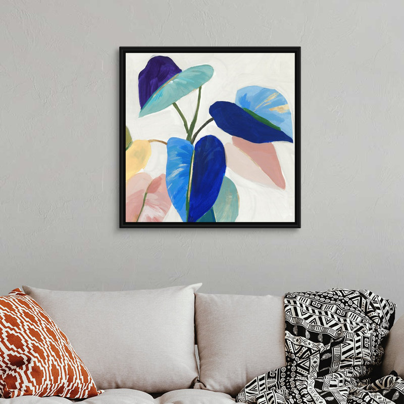 Art mural sur toile Bright Mood II, Toile avec cadre noir, H 32 po x l 32 po