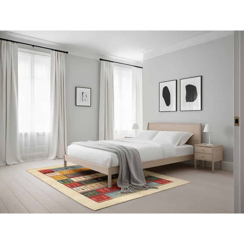 Tapis beige/brun/gris contemporain, Rectangle 5 pi x 7 pi