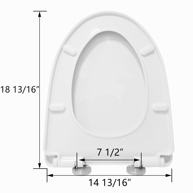 Siège de toilette allongé à fermeture rapide