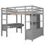 Lit mezzanine avec bureau intégré et deux tiroirs