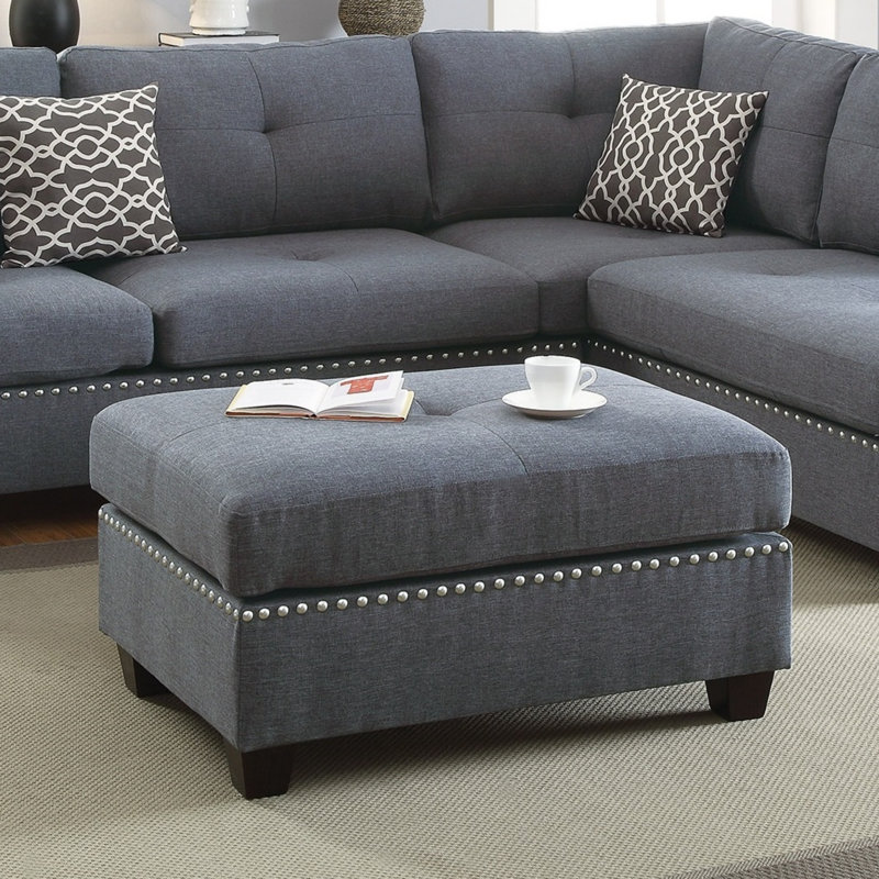 3 pièces Canapé modulaire gris et gris