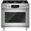 800 Series, 36" Industrial Style Dual Fuel Range,  SS