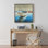 Toile de bateau de pêche | Art encadré bleu pour la chambre à coucher