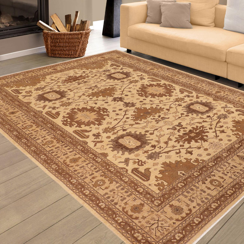 Oriental  Ziegler Casey Beige/Tan Wool Rug  - 10'2'' X 13'6''