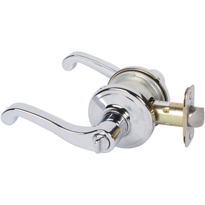 Bright Chrome Privacy Door Lever