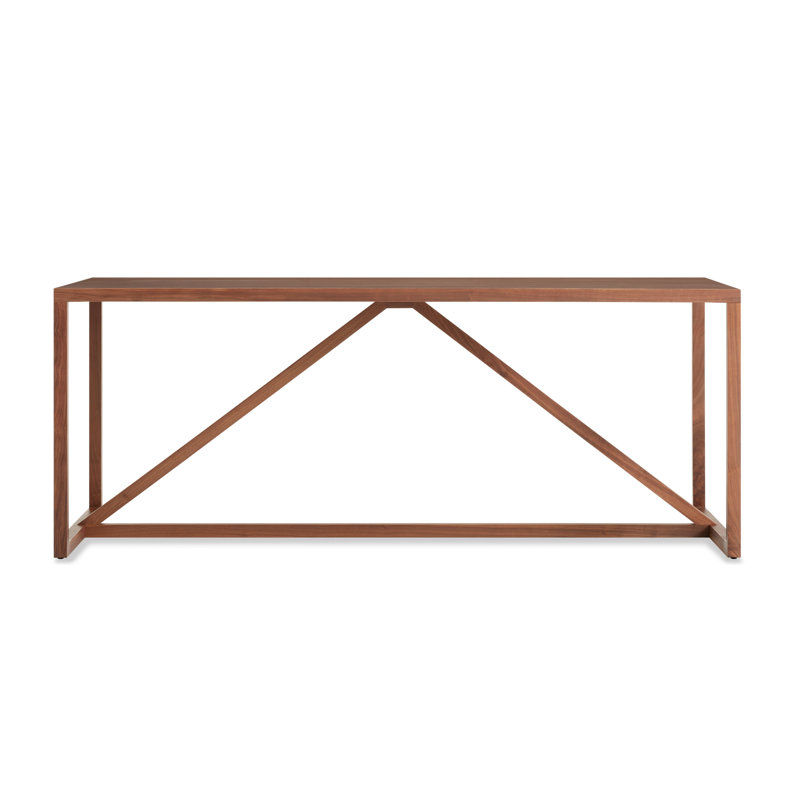 Strut Dining Table, 35" W x 90" L, Walnut, Standard (29" Height)