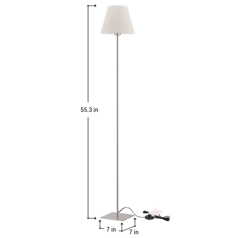 Ensemble de lampes sur pied 55 ", Argent