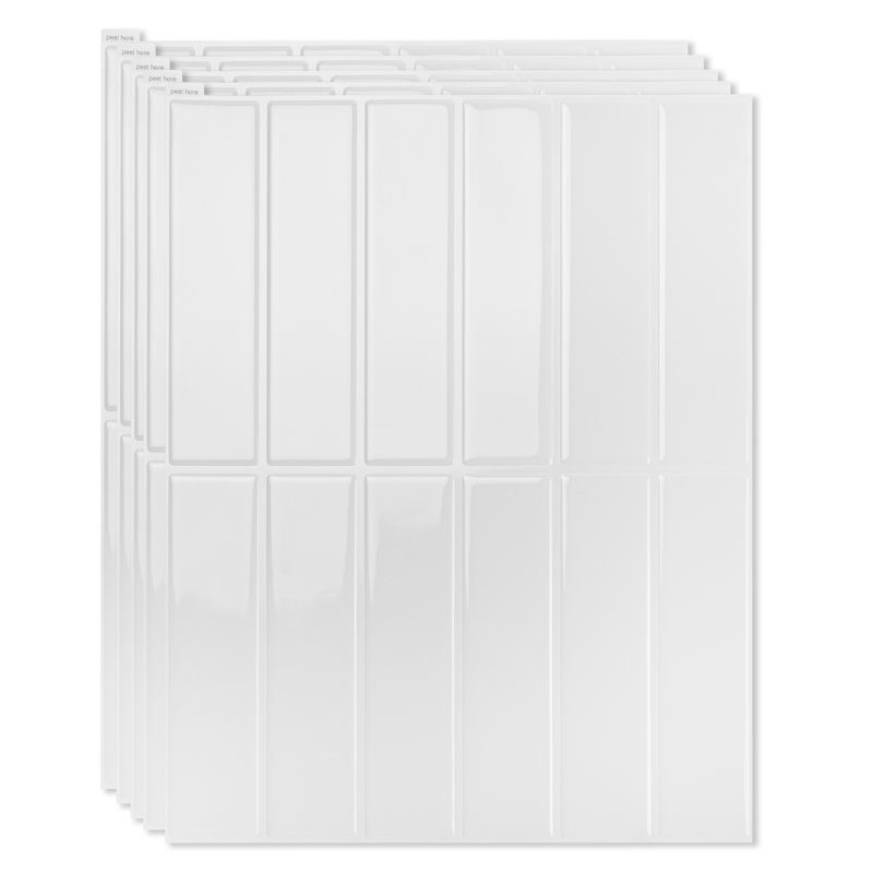 Carrelage mural amovible en vinyle 11,4 po x 9 po pour dosseret auto-adhésif (ensemble de 10), Blanc