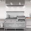 Cuisinière au propane commerciale de 60 po avec plaque chauffante de 24 po et rôtissoire en acier inoxydable (km-crbb60-lp)-119235589