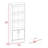 Shell Beach 1-Drawer 3-Shelf Bookcase Black Wengue