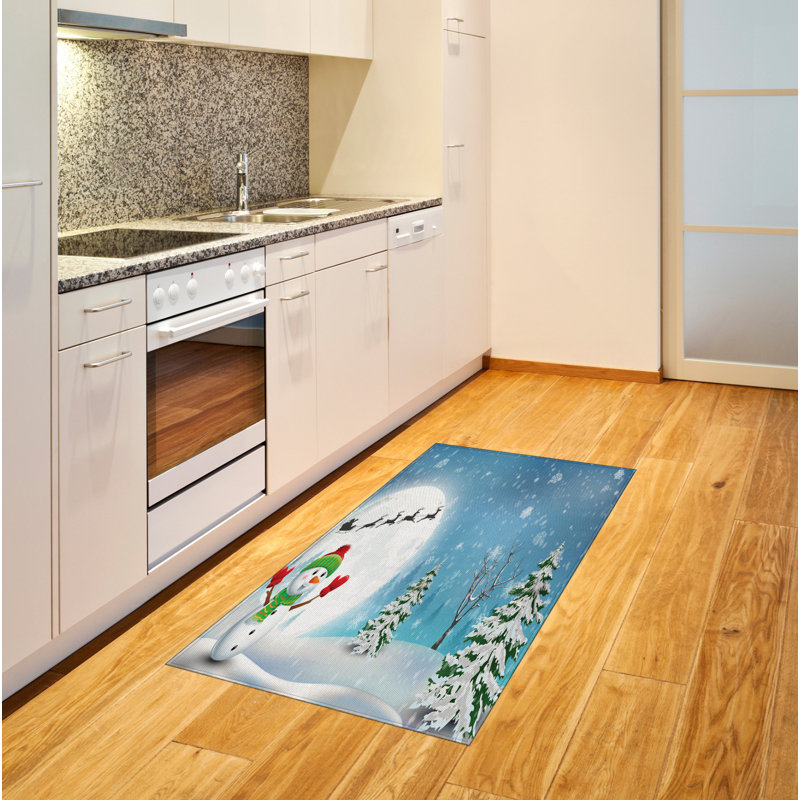 Christmas High Density Long Fiber Poly Threads Decorative Area Rug Carpet, Rectangle 2'7" x 5'