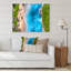 Vue aérienne de la plage tropicale turquoise II - reproduction sur toile-67388718-67388723